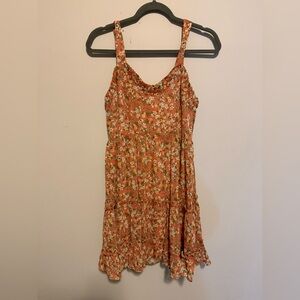 Altar'd State Floral Mini Dress - Orange and White